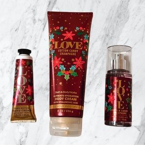 Bath & Body Works Cotton Candy Champagne Lotion & Spray Set
